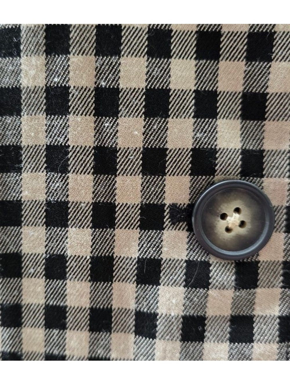 Joe Fresh Gingham Plaid Belted Trench Coat Jacket Size Lg  Black & White - Picture 10 of 12